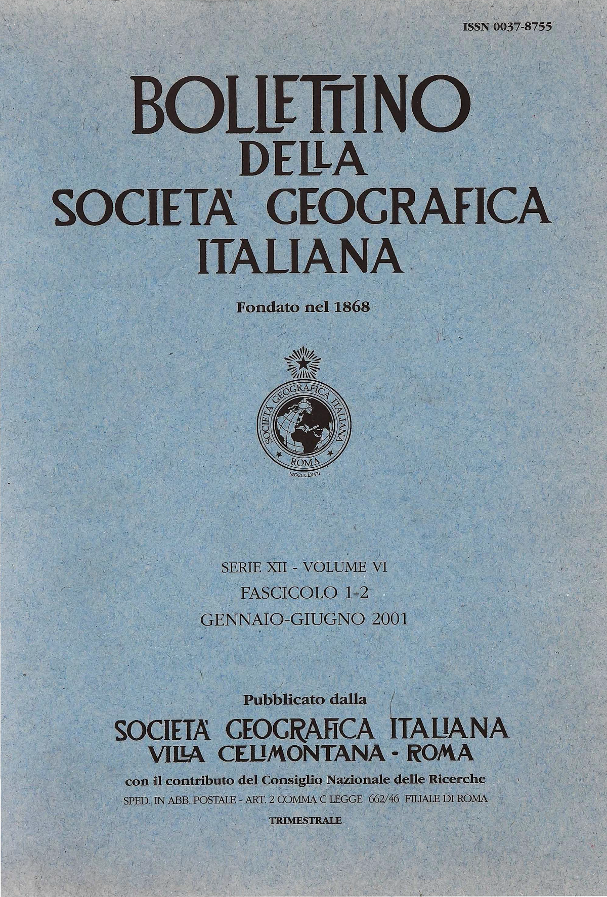 					View Series 12 Vol. 6 N. 1-2 (2001)
				